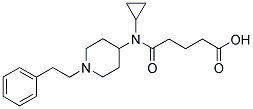 5-(CYCLOPROPYL(1-(2-PHENYLETHYL)PIPERIDIN-4-YL)AMINO)-5-OXOPENTANOIC ACID 结构式