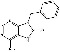 6-氨基-9-苄基-9H-嘌呤-8-硫醇 结构式