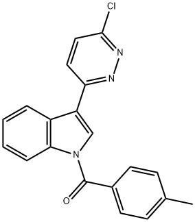 [3-(6-CHLORO-3-PYRIDAZINYL)-1H-INDOL-1-YL](4-METHYLPHENYL)METHANONE 结构式