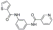 N-{3-[(THIEN-2-YLCARBONYL)AMINO]PHENYL}NICOTINAMIDE 结构式