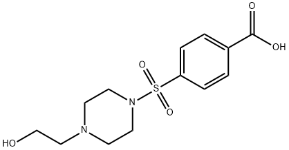 4-([4-(2-HYDROXYETHYL)PIPERAZIN-1-YL]SULFONYL)BENZOIC ACID 结构式