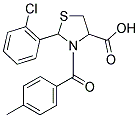 2-(2-CHLORO-PHENYL)-3-(4-METHYL-BENZOYL)-THIAZOLIDINE-4-CARBOXYLIC ACID 结构式