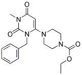 4-(3-BENZYL-1-METHYL-2,6-DIOXO-1,2,3,6-TETRAHYDRO-PYRIMIDIN-4-YL)-PIPERAZINE-1-CARBOXYLIC ACID ETHYL ESTER 结构式