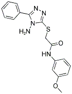 2-[(4-AMINO-5-PHENYL-4H-1,2,4-TRIAZOL-3-YL)THIO]-N-(3-METHOXYPHENYL)ACETAMIDE 结构式