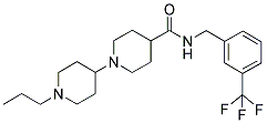 1-(1-PROPYLPIPERIDIN-4-YL)-N-(3-(TRIFLUOROMETHYL)BENZYL)PIPERIDINE-4-CARBOXAMIDE 结构式