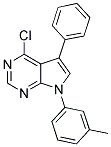 4-CHLORO-7-(3-METHYLPHENYL)-5-PHENYL-7H-PYRROLO[2,3-D]PYRIMIDINE 结构式