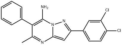 2-(3,4-DICHLOROPHENYL)-5-METHYL-6-PHENYLPYRAZOLO[1,5-A]PYRIMIDIN-7-AMINE 结构式