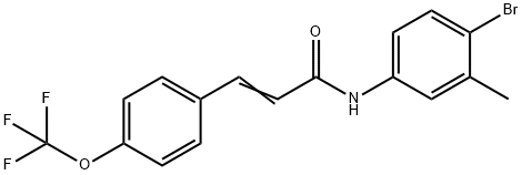 N-(4-BROMO-3-METHYLPHENYL)-3-[4-(TRIFLUOROMETHOXY)PHENYL]ACRYLAMIDE 结构式