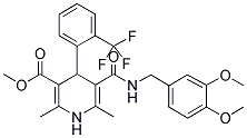 METHYL 1,4-DIHYDRO-2,6-DIMETHYL-4-(2'-TRIFLUOROMETHYL)PHENYL-PYRIDINE-3-CARBOXYLATE-5-(3,4-DIMETHOXYPHENYL)METHYL CARBOXAMIDE 结构式