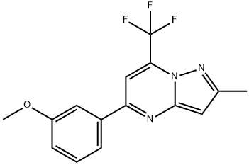 5-(3-METHOXYPHENYL)-2-METHYL-7-(TRIFLUOROMETHYL)PYRAZOLO[1,5-A]PYRIMIDINE 结构式