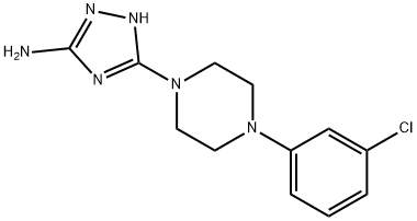3-[4-(3-CHLOROPHENYL)PIPERAZINO]-1H-1,2,4-TRIAZOL-5-AMINE 结构式