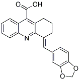 4-BENZO[1,3]DIOXOL-5-YLMETHYLENE-1,2,3,4-TETRAHYDRO-ACRIDINE-9-CARBOXYLIC ACID 结构式