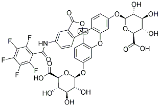 5-(PENTAFLUOROBENZOYLAMINO)FLUORESCEIN DI-BETA-D-GLUCURONIDE 结构式