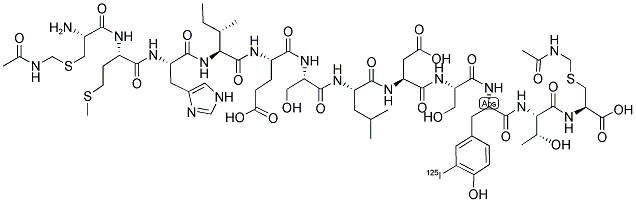 ([125I]-TYR)-(CYS(ACM)20,31)-EGF (20-31) 结构式