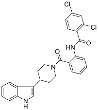 2,4-DICHLORO-N-[2-((4-(1H-INDOL-3-YL)PIPERIDIN-1-YL)CARBONYL)PHENYL]BENZAMIDE 结构式