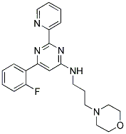 [6-(2-FLUORO-PHENYL)-2-PYRIDIN-2-YL-PYRIMIDIN-4-YL]-(3-MORPHOLIN-4-YL-PROPYL)-AMINE 结构式