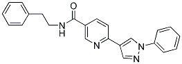 N-(2-PHENYLETHYL)-6-(1-PHENYL-1H-PYRAZOL-4-YL)NICOTINAMIDE 结构式