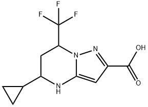 5-环丙基-7-三氟甲基-4,5,6,7-四氢-吡唑并[1,5-A]嘧啶-2-羧酸 结构式