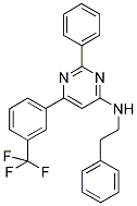 PHENETHYL-[2-PHENYL-6-(3-TRIFLUOROMETHYL-PHENYL)-PYRIMIDIN-4-YL]-AMINE 结构式