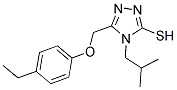 5-(4-ETHYL-PHENOXYMETHYL)-4-ISOBUTYL-4H-[1,2,4]TRIAZOLE-3-THIOL 结构式