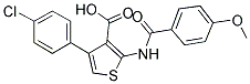 4-(4-CHLOROPHENYL)-2-[(4-METHOXYBENZOYL)AMINO]THIOPHENE-3-CARBOXYLIC ACID 结构式