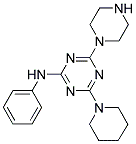 N-PHENYL-4-PIPERAZIN-1-YL-6-PIPERIDIN-1-YL-1,3,5-TRIAZIN-2-AMINE 结构式