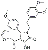 1-(3,4-DIMETHOXYPHENETHYL)-4-(FURAN-2-CARBONYL)-3-HYDROXY-5-(4-METHOXYPHENYL)-1H-PYRROL-2(5H)-ONE 结构式