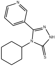 4-CYCLOHEXYL-5-PYRIDIN-3-YL-4H-[1,2,4]TRIAZOLE-3-THIOL 结构式
