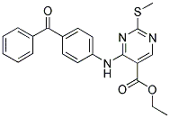 ETHYL 4-[(4-BENZOYLPHENYL)AMINO]-2-(METHYLTHIO)PYRIMIDINE-5-CARBOXYLATE 结构式