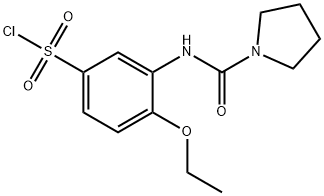 4-ETHOXY-3-[(PYRROLIDINE-1-CARBONYL)-AMINO]-BENZENESULFONYL CHLORIDE 结构式