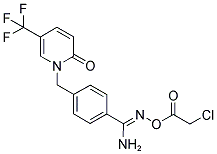 1-[4-(1-AMINO-2-AZA-3-CHLOROACETYL-3-OXAPROP-1-EN-1-YL)BENZYL]-5-(TRIFLUOROMETHYL)-2-PYRIDONE 结构式