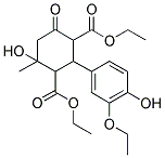 DIETHYL 2-(3-ETHOXY-4-HYDROXYPHENYL)-4-HYDROXY-4-METHYL-6-OXO-1,3-CYCLOHEXANEDICARBOXYLATE 结构式