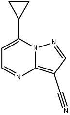 7-环丙基吡唑并[1,5-A]嘧啶-3-甲腈 结构式