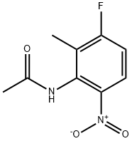 N-(3-氟-2-甲基-6-硝基苯基)乙酰胺 结构式