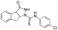 1,2,3,3A,8,8A-HEXAHYDRO-1-[[(4-CHLOROPHENYL)AMINO]THIOCARBONYL]INDENO[2,1-C]PYRAZOL-3-ONE 结构式