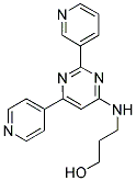 3-[(2-PYRIDIN-3-YL-6-PYRIDIN-4-YLPYRIMIDIN-4-YL)AMINO]PROPAN-1-OL 结构式