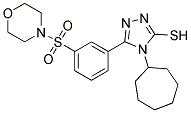 4-CYCLOHEPTYL-5-[3-(MORPHOLINE-4-SULFONYL)-PHENYL]-4H-[1,2,4]TRIAZOLE-3-THIOL 结构式