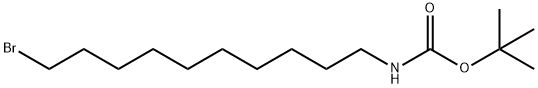 (10-溴脱羧酰基)氨基甲酸叔丁酯 结构式