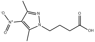 丁酸,4-(3,5-二甲基-4-硝基吡唑-1-基)- 结构式