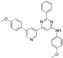 (4-METHOXY-PHENYL)-(6-[5-(4-METHOXY-PHENYL)-PYRIDIN-3-YL]-2-PHENYL-PYRIMIDIN-4-YL)-AMINE 结构式