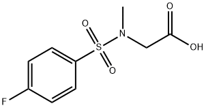 N-[(4-氟苯基)磺酰基]-N-甲基甘氨酸 结构式