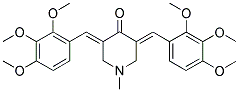 1-METHYL-3,5-BIS[(2,3,4-TRIMETHOXYPHENYL)METHYLENE]TETRAHYDRO-4(1H)-PYRIDINONE 结构式