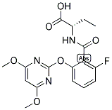 (2S)-2-[2-[(4,6-DIMETHOXYPYRIMIDIN-2-YL)OXY]-6-FLUOROBENZAMIDO]BUTYRIC ACID 结构式