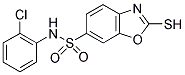 2-MERCAPTO-BENZOOXAZOLE-6-SULFONIC ACID (2-CHLORO-PHENYL)-AMIDE 结构式