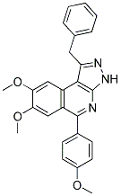 1-BENZYL-7,8-DIMETHOXY-5-(4-METHOXYPHENYL)-3H-PYRAZOLO[3,4-C]ISOQUINOLINE 结构式