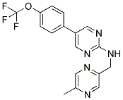 N-[(5-METHYLPYRAZIN-2-YL)METHYL]-5-[4-(TRIFLUOROMETHOXY)PHENYL]PYRIMIDIN-2-AMINE 结构式