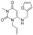 1-ALLYL-6-[(2-FURYLMETHYL)AMINO]-3-METHYLPYRIMIDINE-2,4(1H,3H)-DIONE 结构式