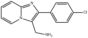 C-[2-(4-CHLORO-PHENYL)-IMIDAZO[1,2-A]PYRIDIN-3-YL]METHYLAMINE 结构式