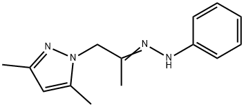 1-(3,5-DIMETHYL-1H-PYRAZOL-1-YL)ACETONE N-PHENYLHYDRAZONE 结构式