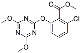 6-CHLORO-2-[(4,6-DIMETHOXYTRIAZIN-2-YL)OXY]BENZOIC ACID, METHYL ESTER 结构式